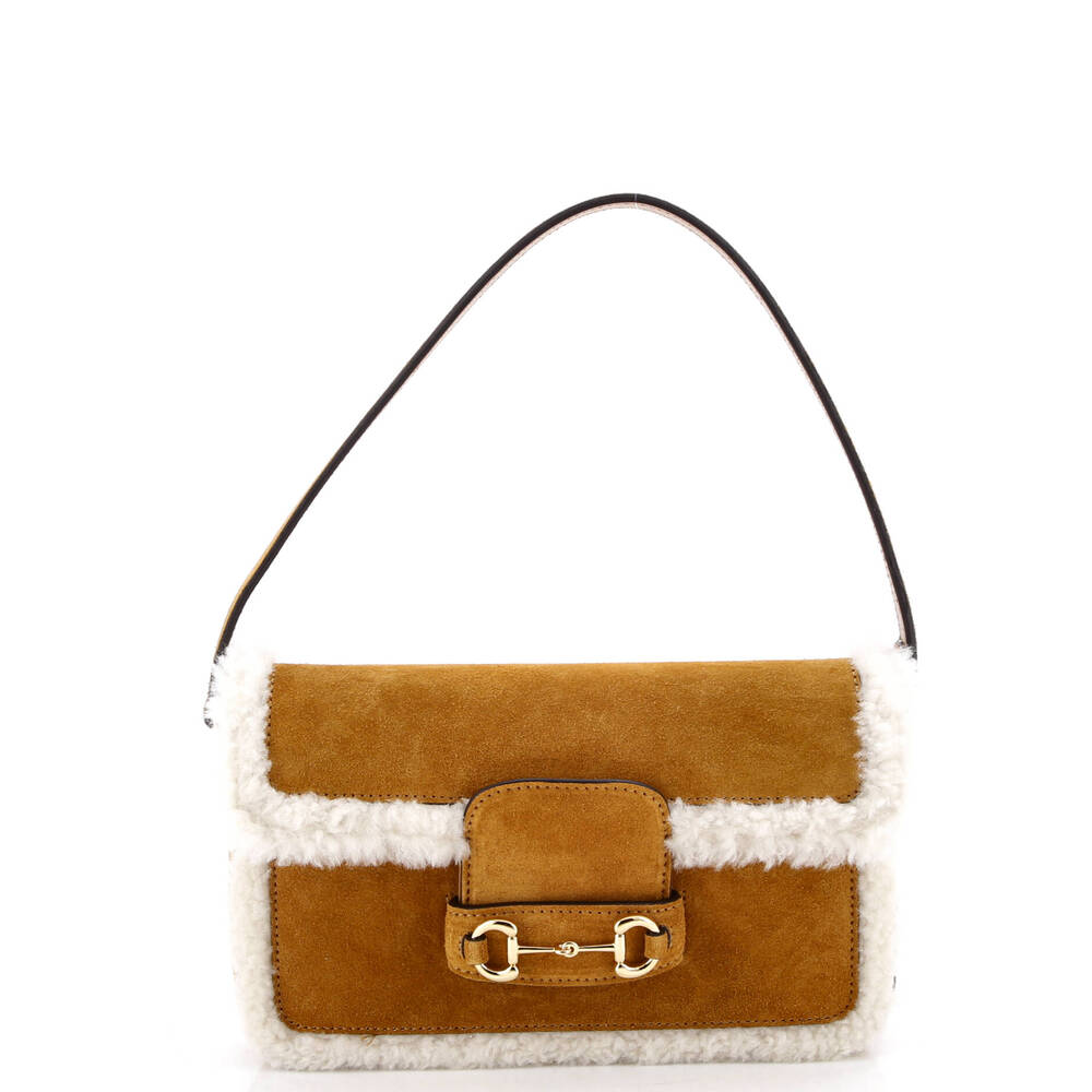 Gucci Horsebit Shoulder Bag Suede With #204921G23B
